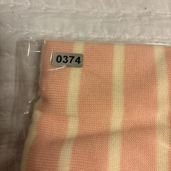 Talbots Crew Neck Pink And White Striped Sweater With Butterfly Embroidery, L - Picture 9 of 9